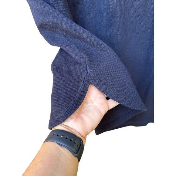 C&C California Womens Skirt XL Navy Knit Drawstring Pull-On Knee Length Pockets - Picture 4 of 4